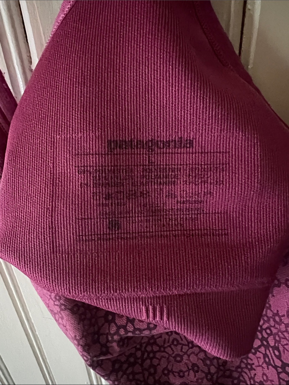 Patagonia Plum Floral-Print Crisscross Sports Bra - Picture 4 of 4
